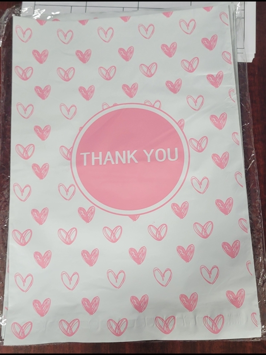 Other - (15) 10x13 Thank You Pink Heart Poly Mailers